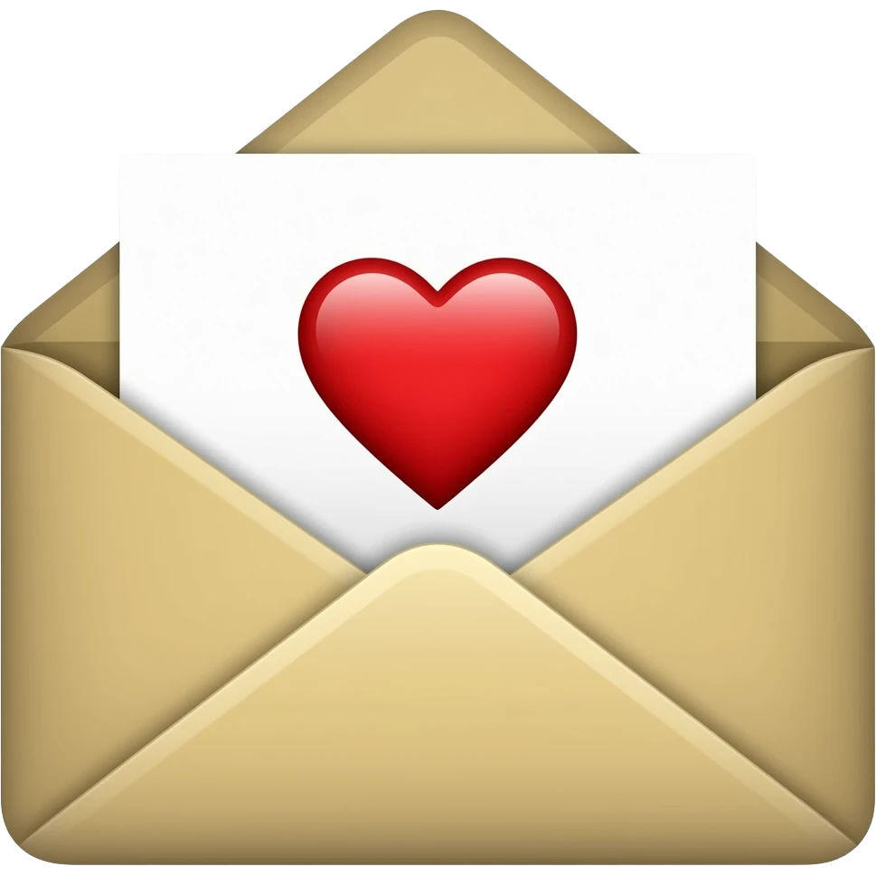 메일+하트 이모티콘 emoji