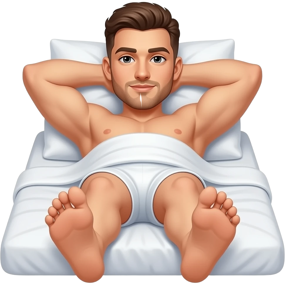 Dude on bed with ass in airs sexy emoji