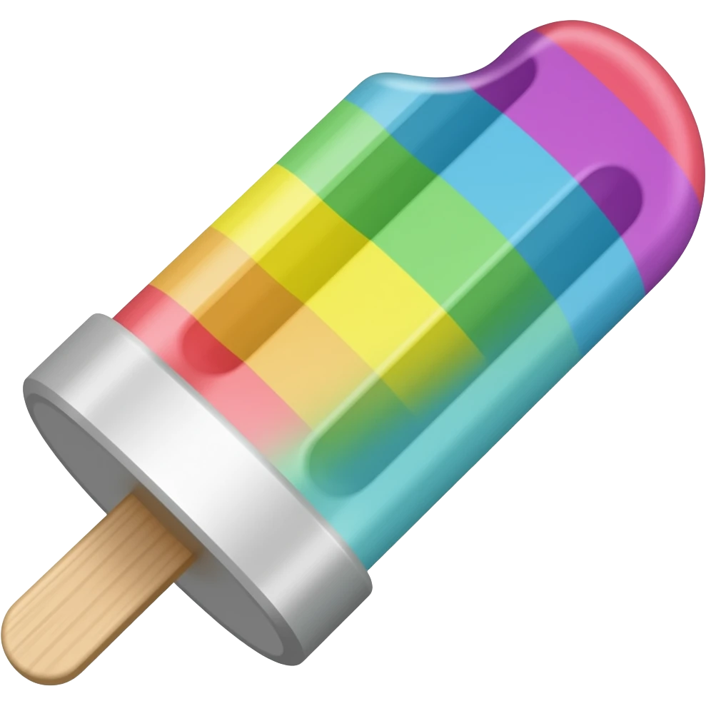 popsicle tube  raimbow emoji