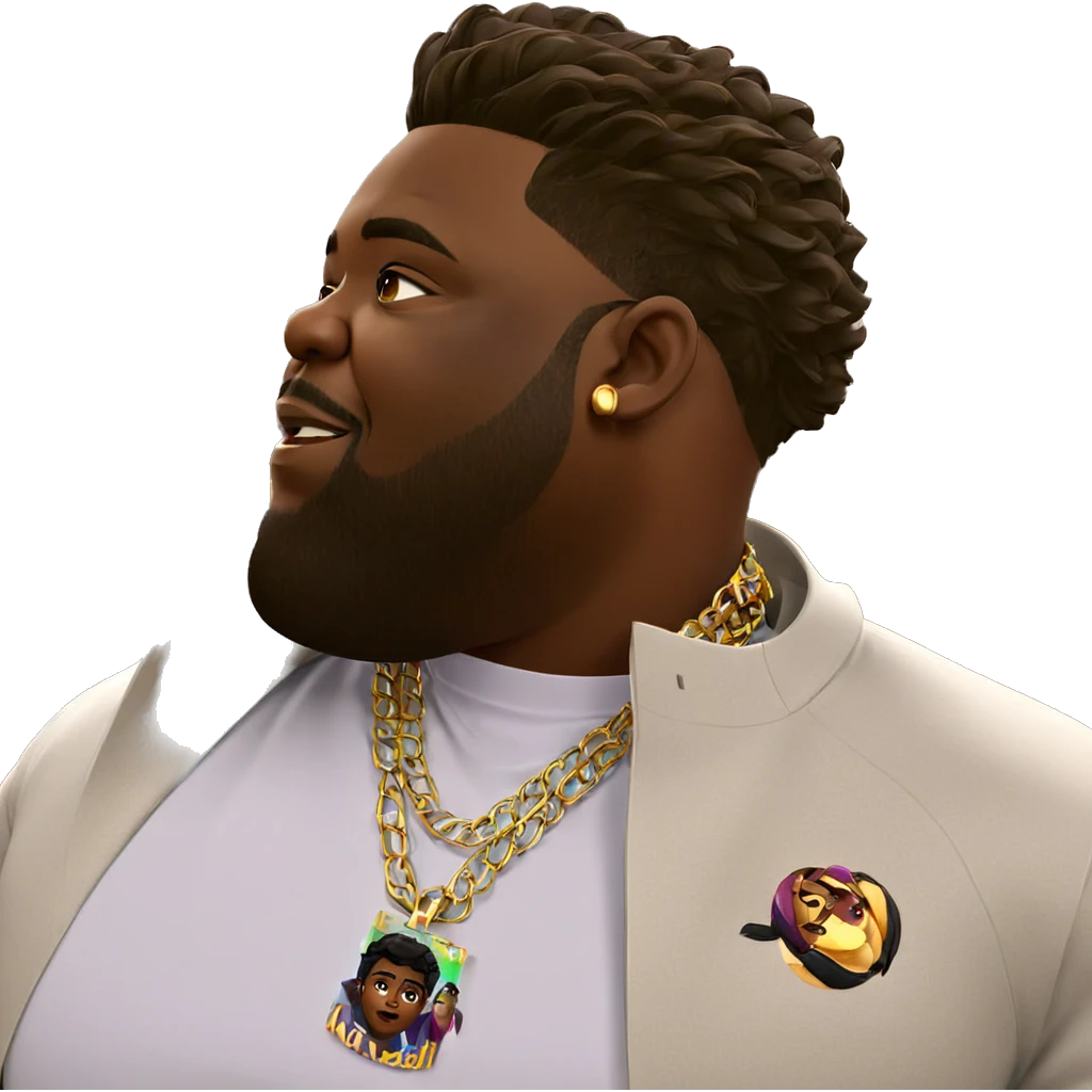 stylish dark-skinned male portrait emoji