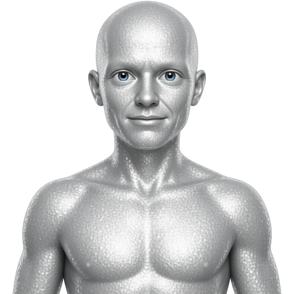 complete human body with glitter emoji