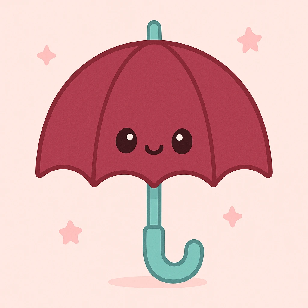 burgundy umbrella emoji
