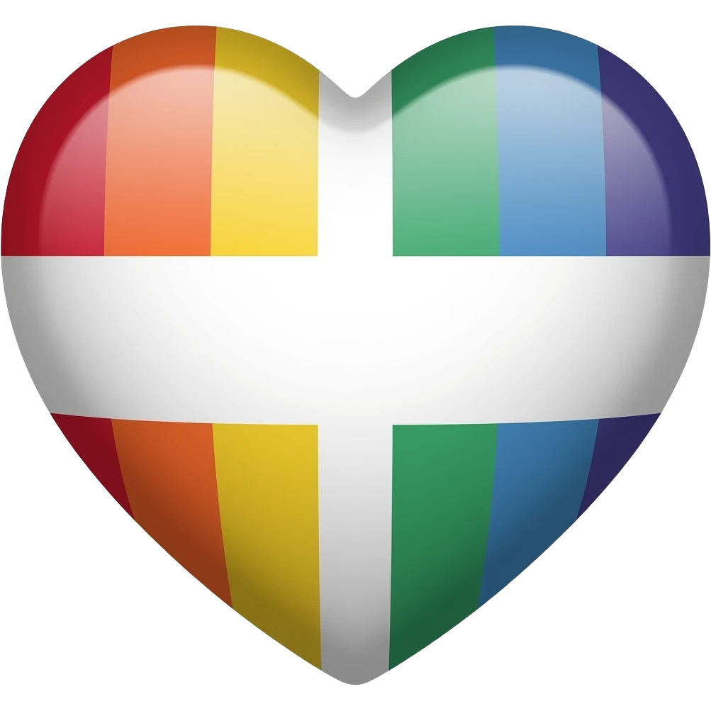 Progress flag heart red, orange, yellow, green, blue, violet, white, pink, light blue, brown and black emoji