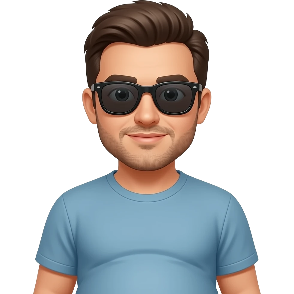 pregnant man with sunglasses emoji