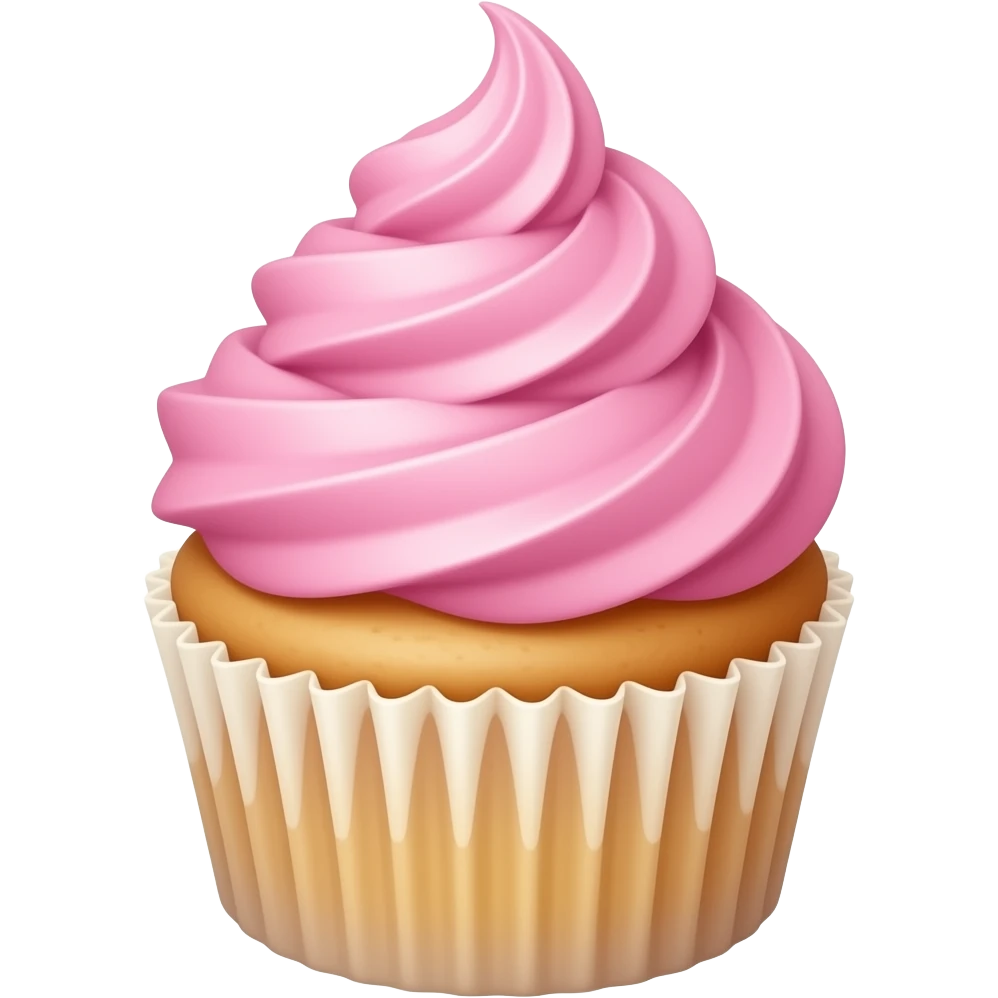 Cupcake with pink icing emoji