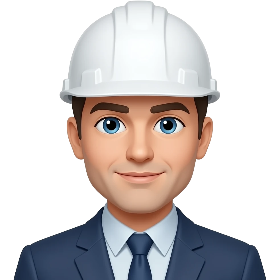 INGENIERO CIVIL CASCO BLANCO emoji