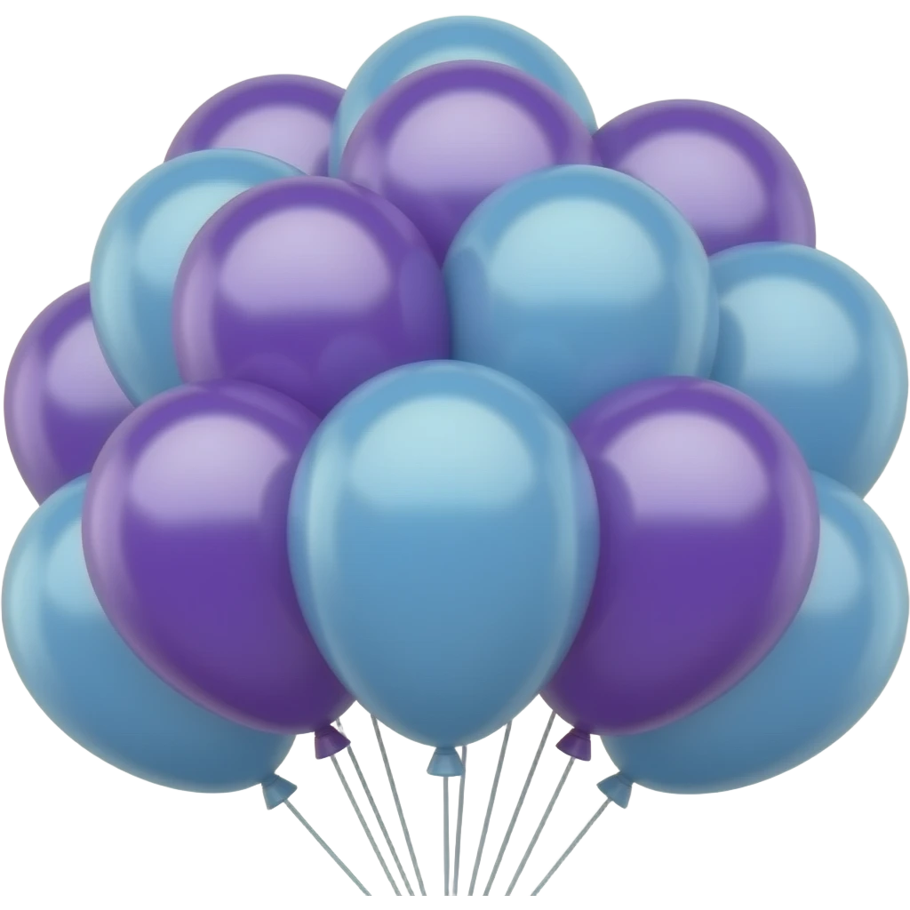 purple blue Birthday balloons inspired by Barbie colour palette emoji