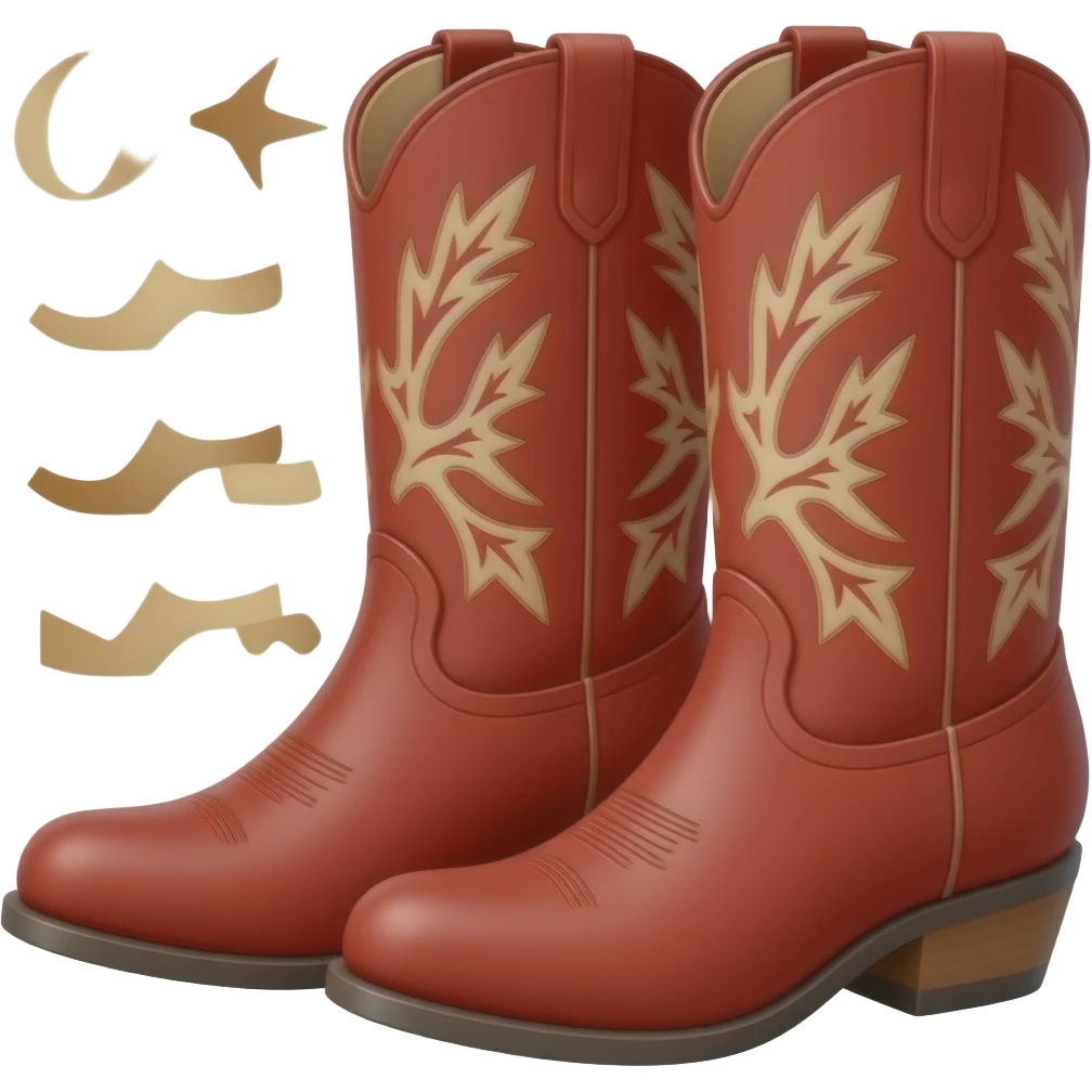 Red cowboy boots emoji