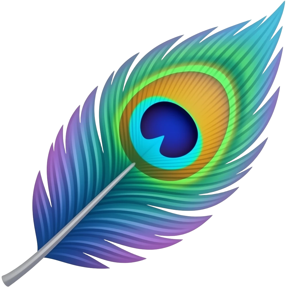 Peacock feather emoji