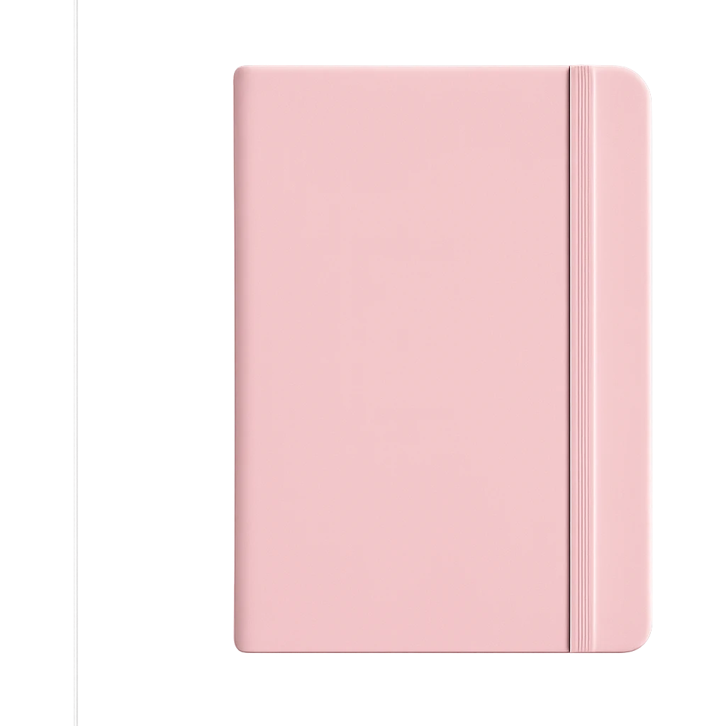 pink notebook, no background emoji