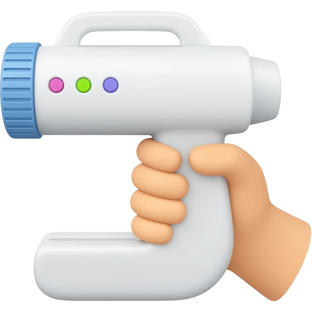 As if holding a machine in your hand. With a white appearance. emoji