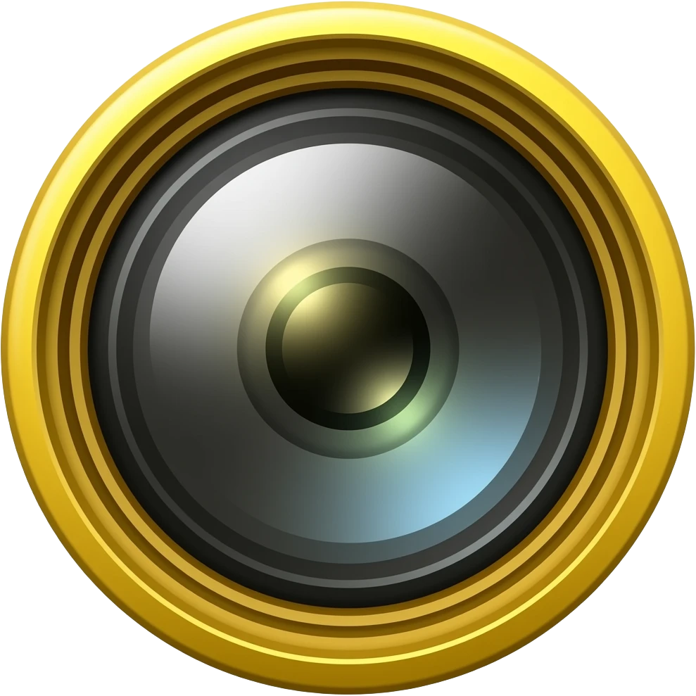 Yellow camera lens emoji