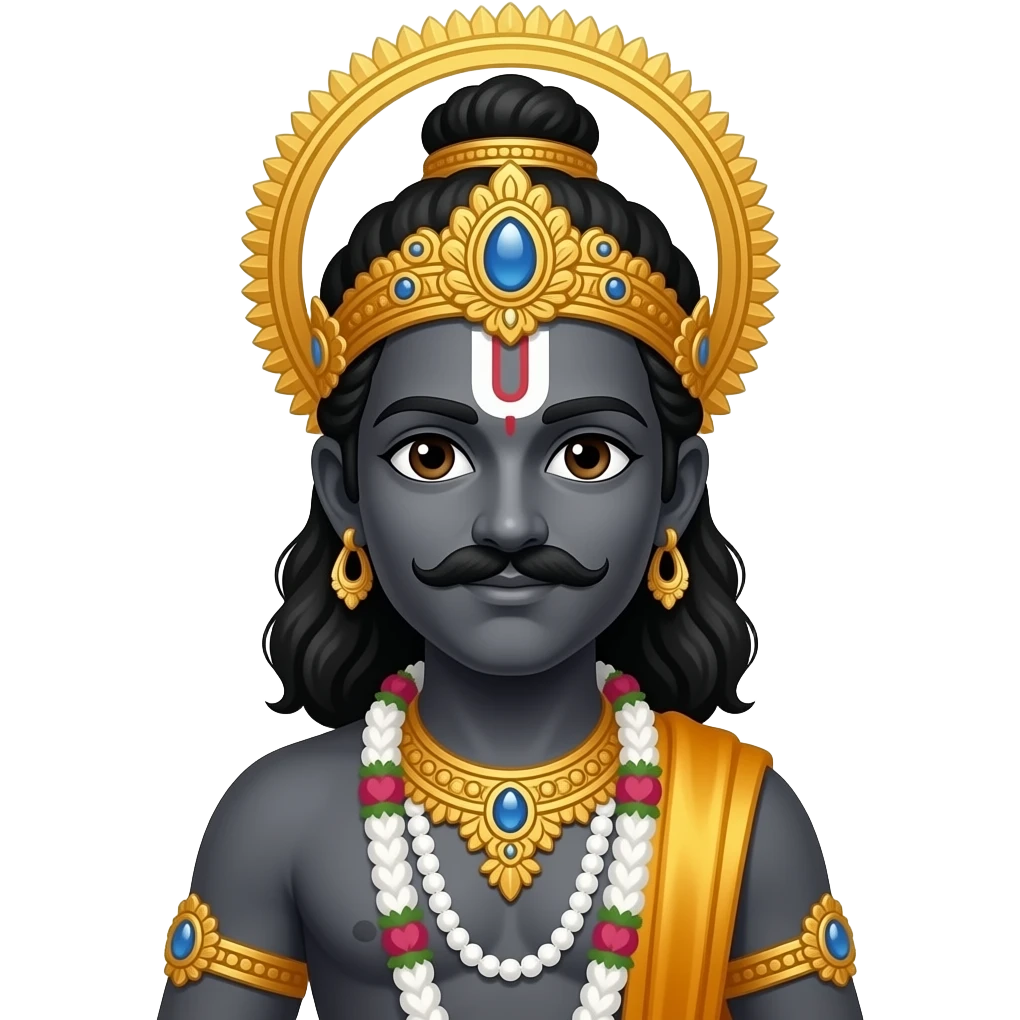 lord rama with black skintone emoji