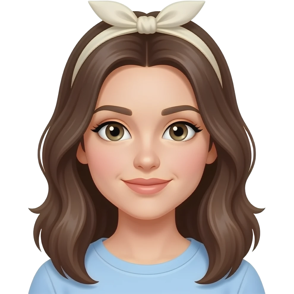 brunette white woman with headband NO KNOT emoji