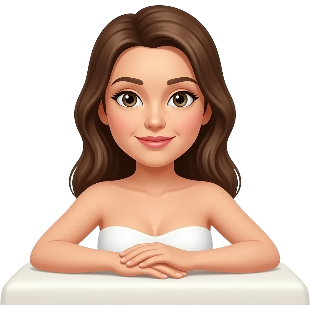 Naked woman on massage table emoji