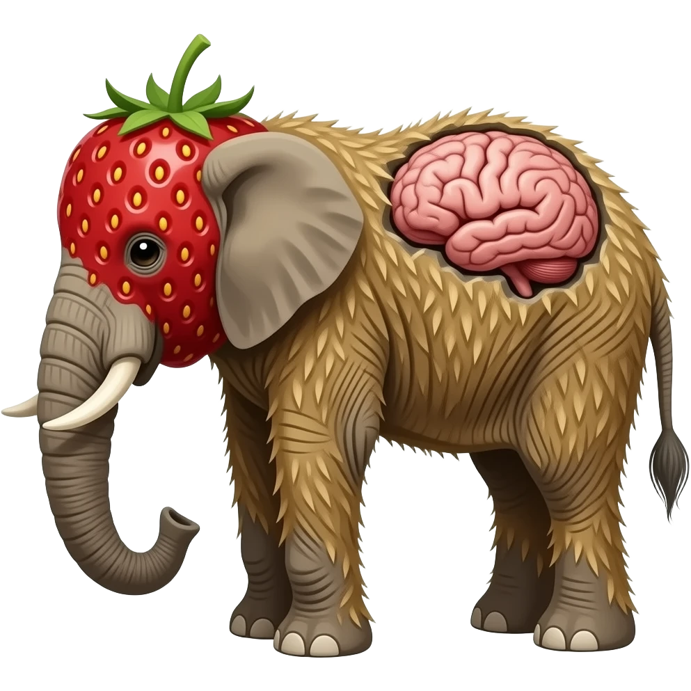 Strawberry elephant Italian brain rot emoji