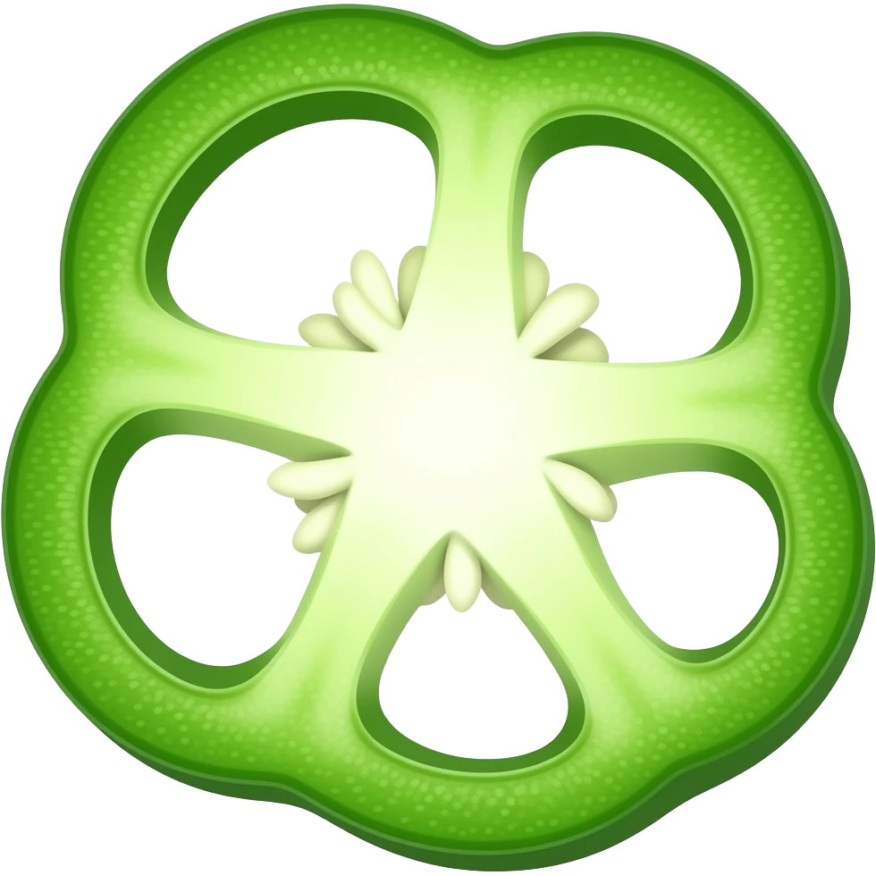sliced green pepper emoji