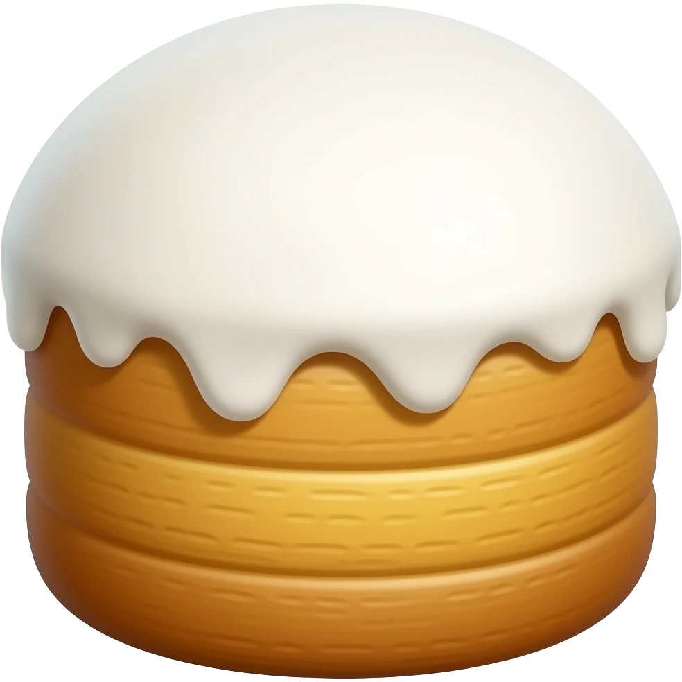 easter cake cylindrical with white topping on top emoji