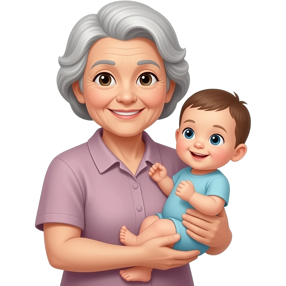 grandmather-with-a-baby-in-his-arms emoji