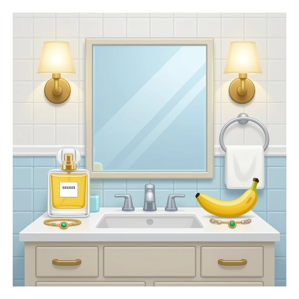 Pis ē disn banheiro de casa pefumi  amarelo   banana  com jaleia emoji