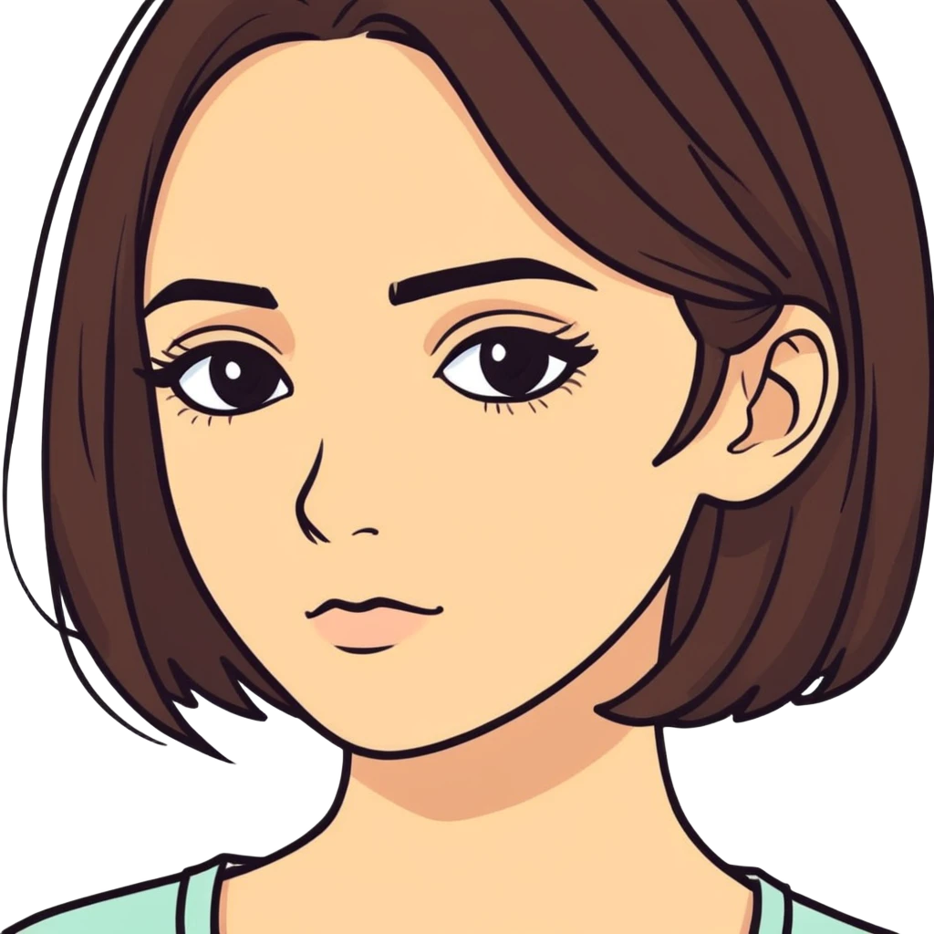 a brunette side eyeing emoji