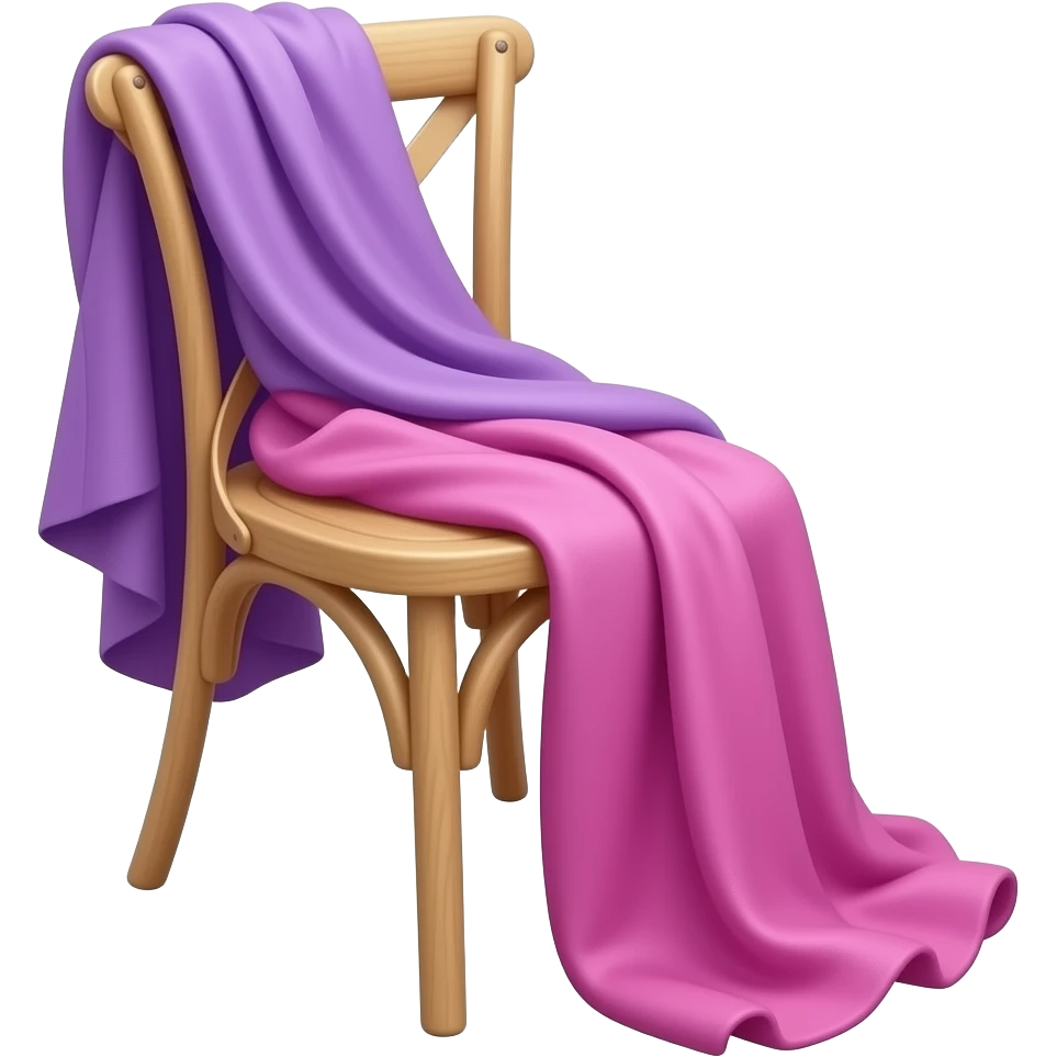 purple pink clothes placed casually on chair inspired by Barbie colour palette emoji