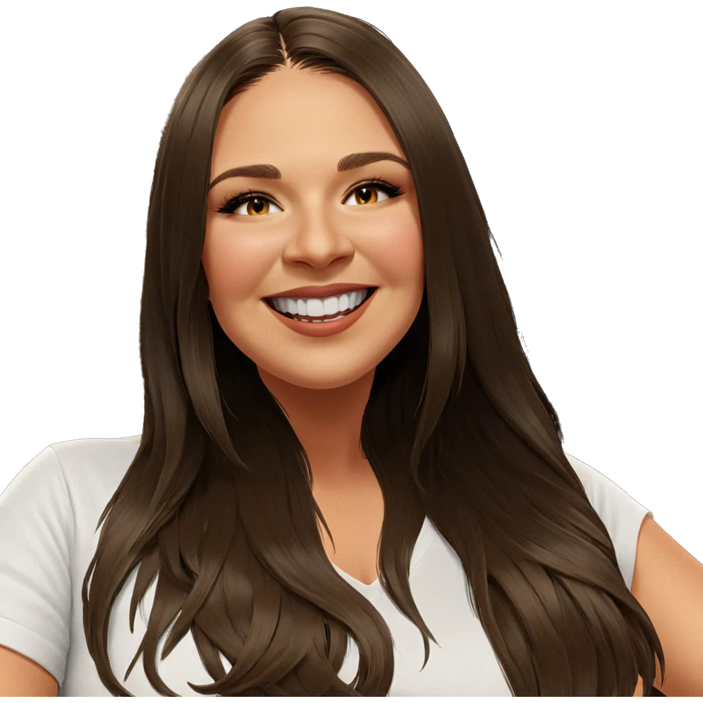 smiling girl in white shirt emoji