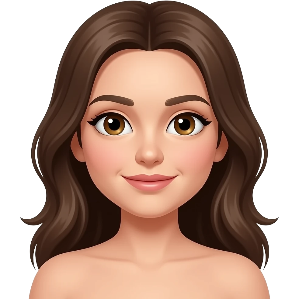 Naked lady with pussy emoji