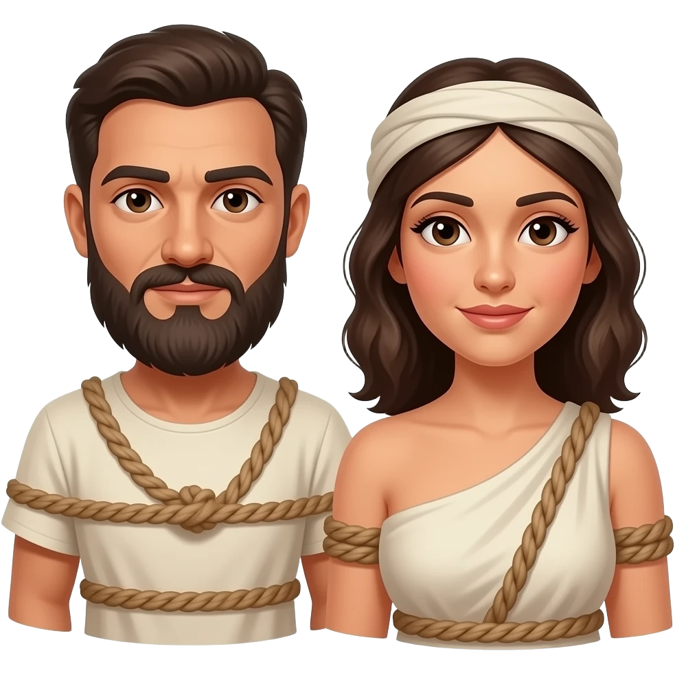Hebrew men and women slaves from ancient biblical times emoji