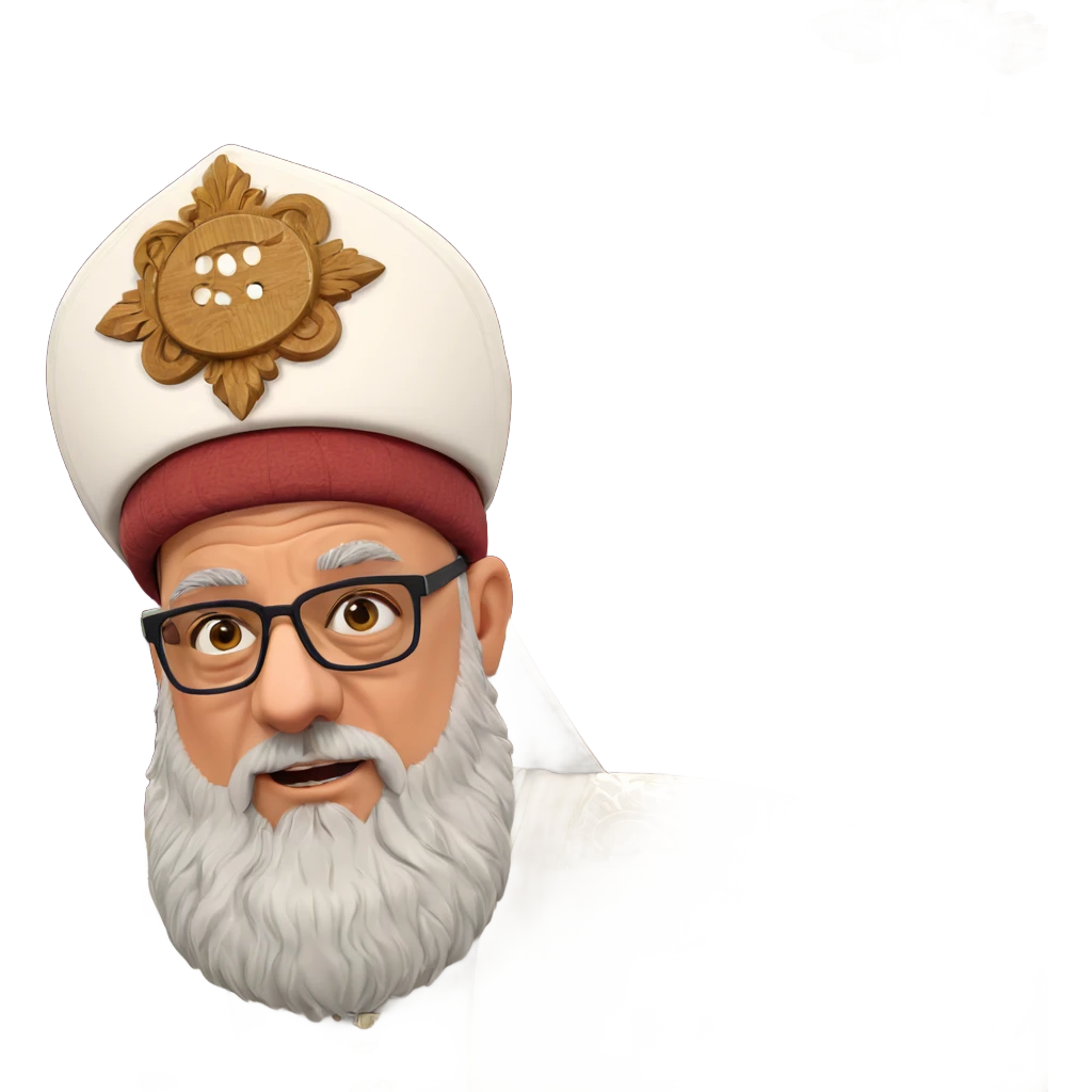 bearded priest in a hat emoji