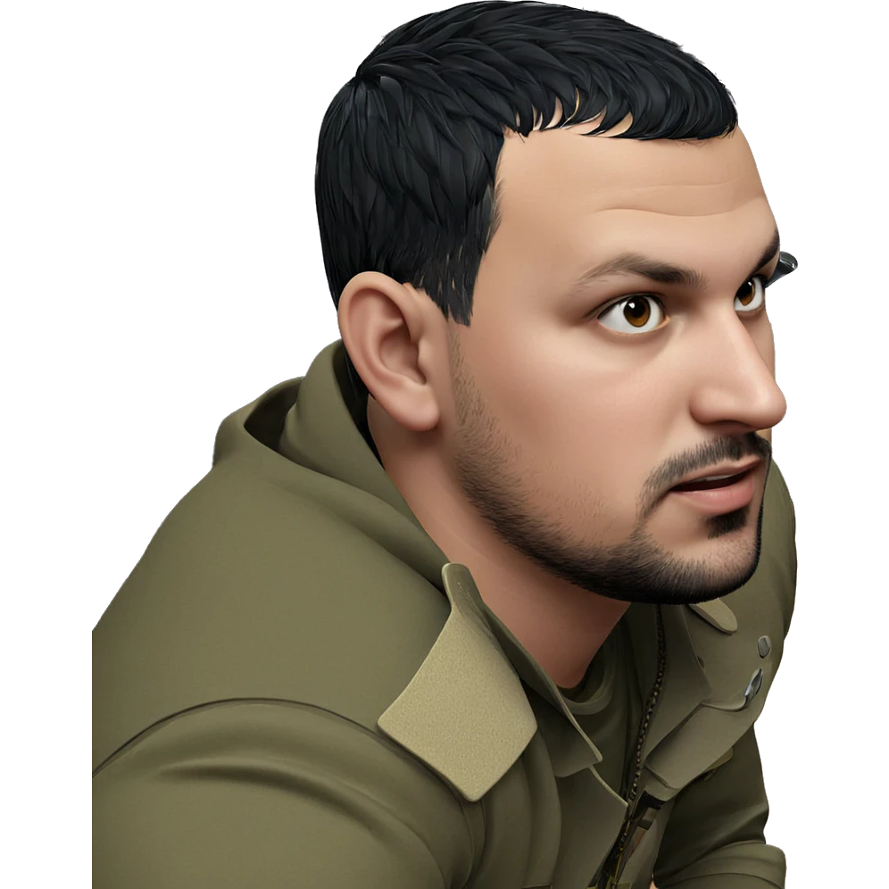 military boy with black hair emoji