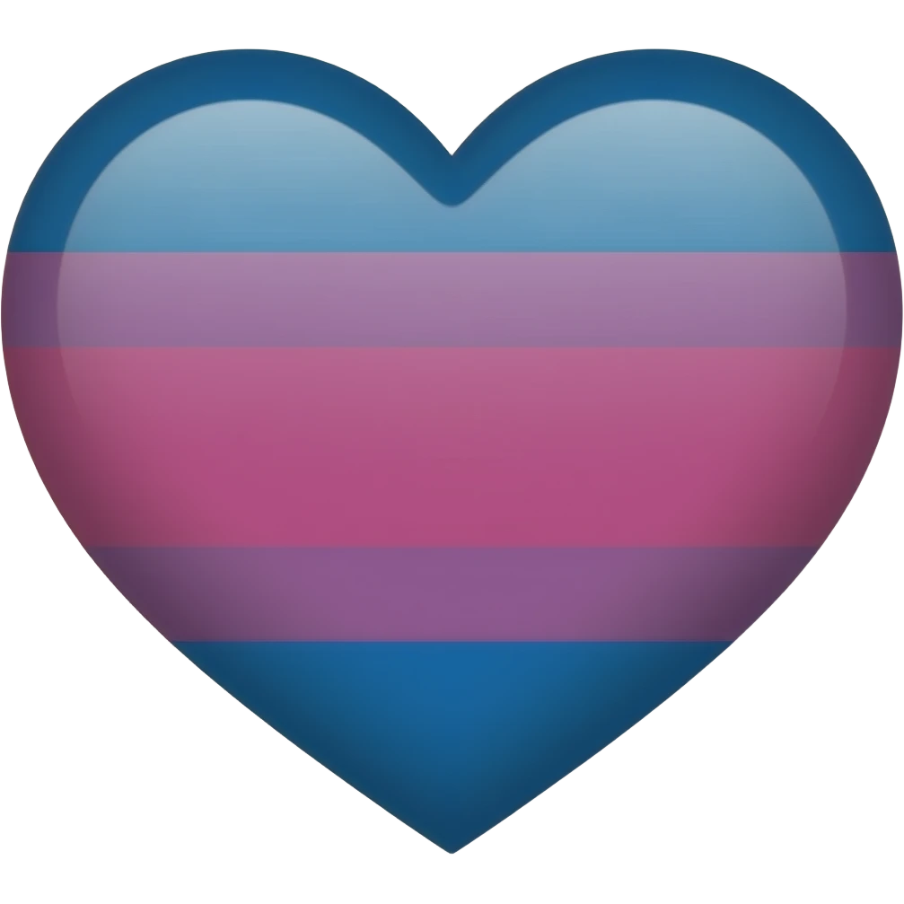 Bisexual flag heart emoji