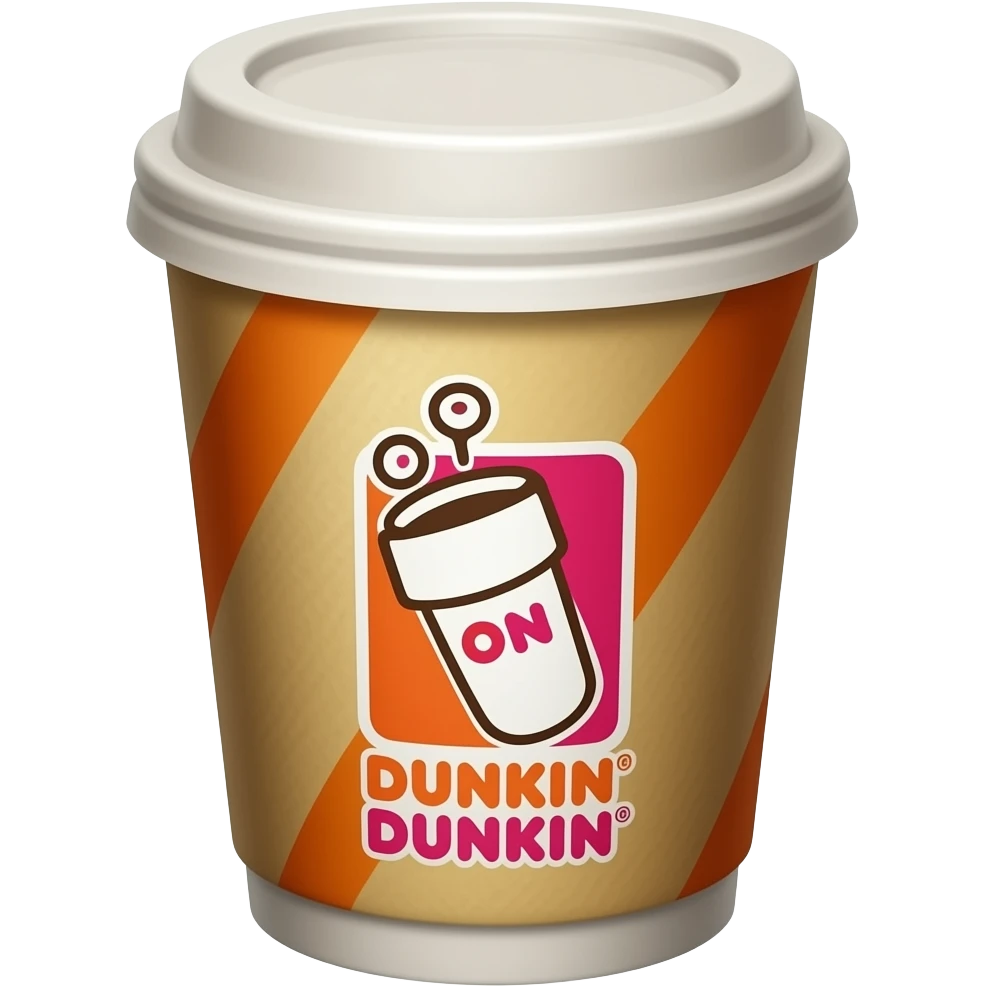 Dunkin coffee emoji