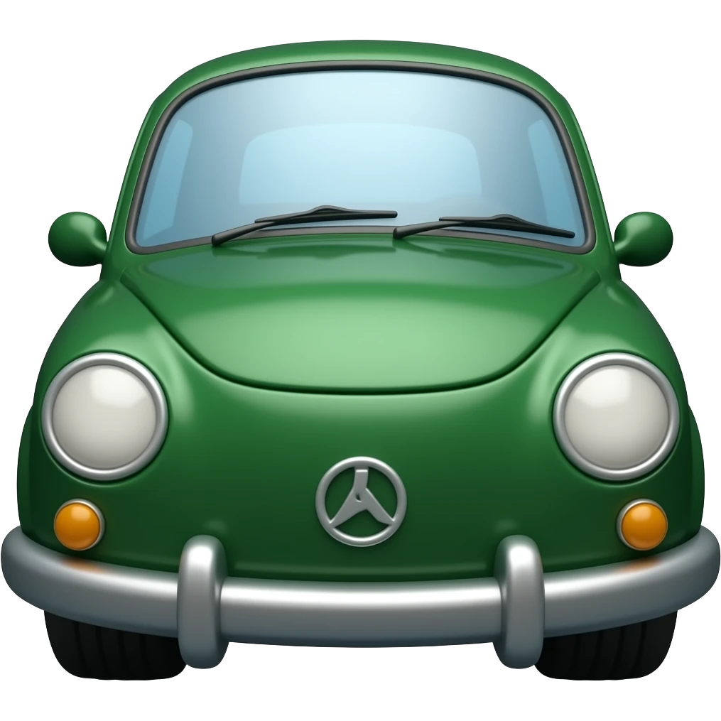 Toy dark green car emoji