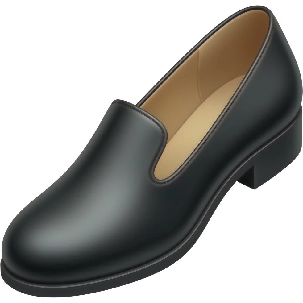 black tap shoe with low heel emoji