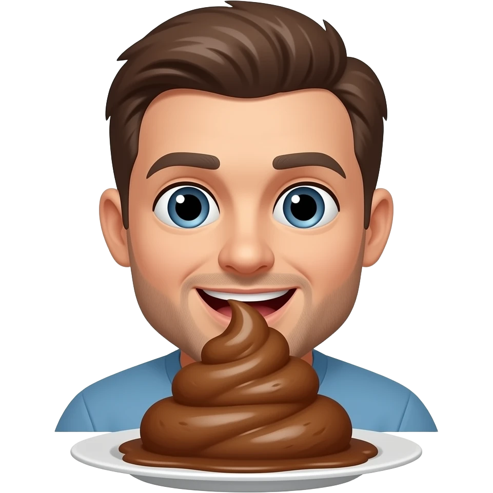 Homme qui mange du Caca emoji