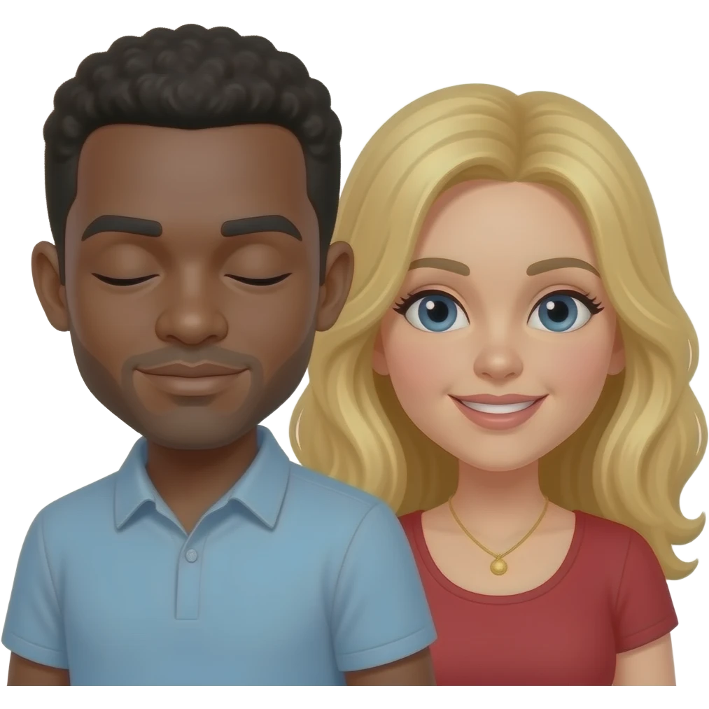 Sleeping black man Spanish woman blonde hair emoji