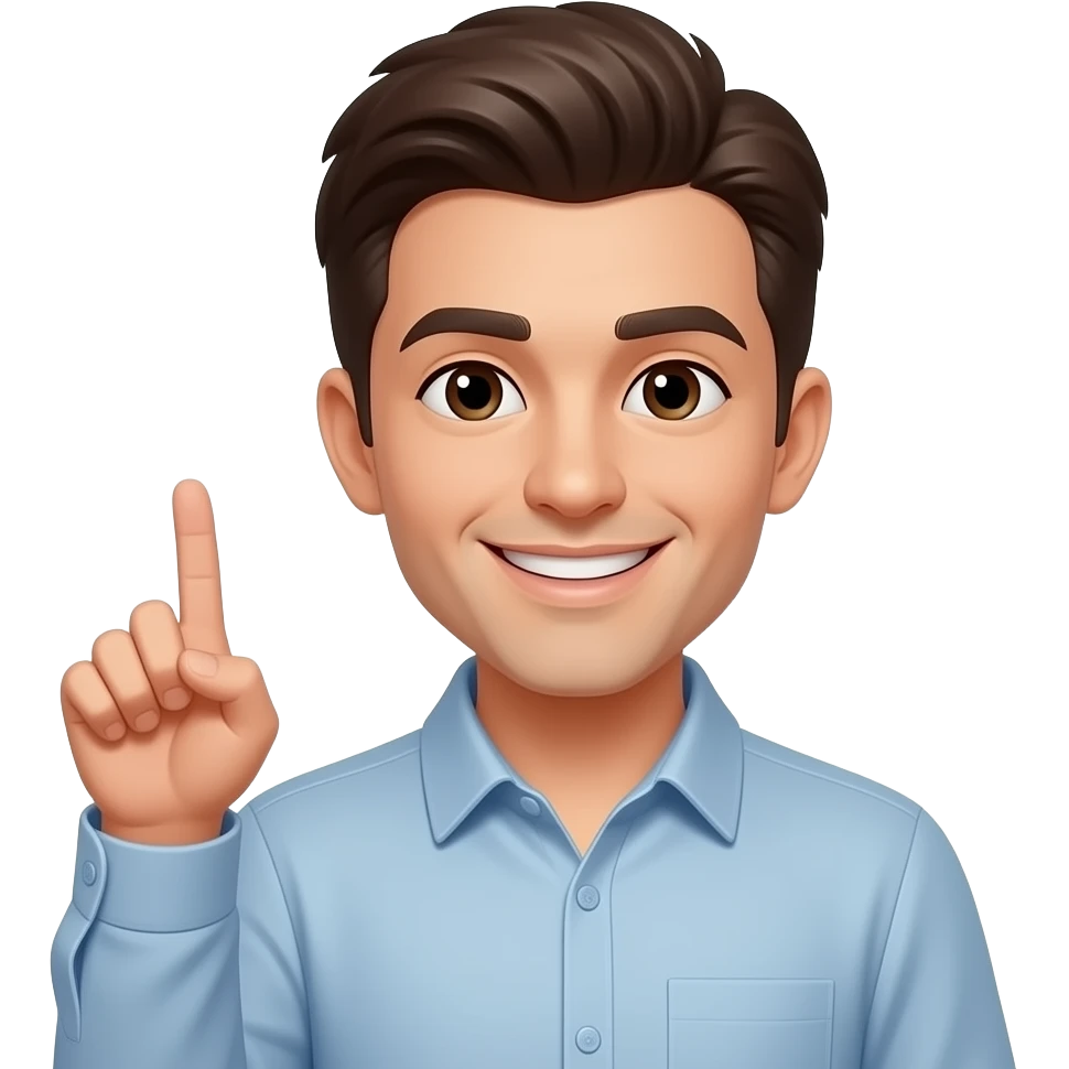 A ☺️ with emphasizing fingers emoji