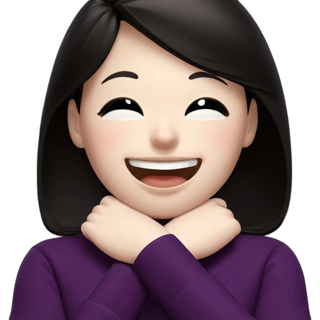 smiling girl with closed eyes emoji