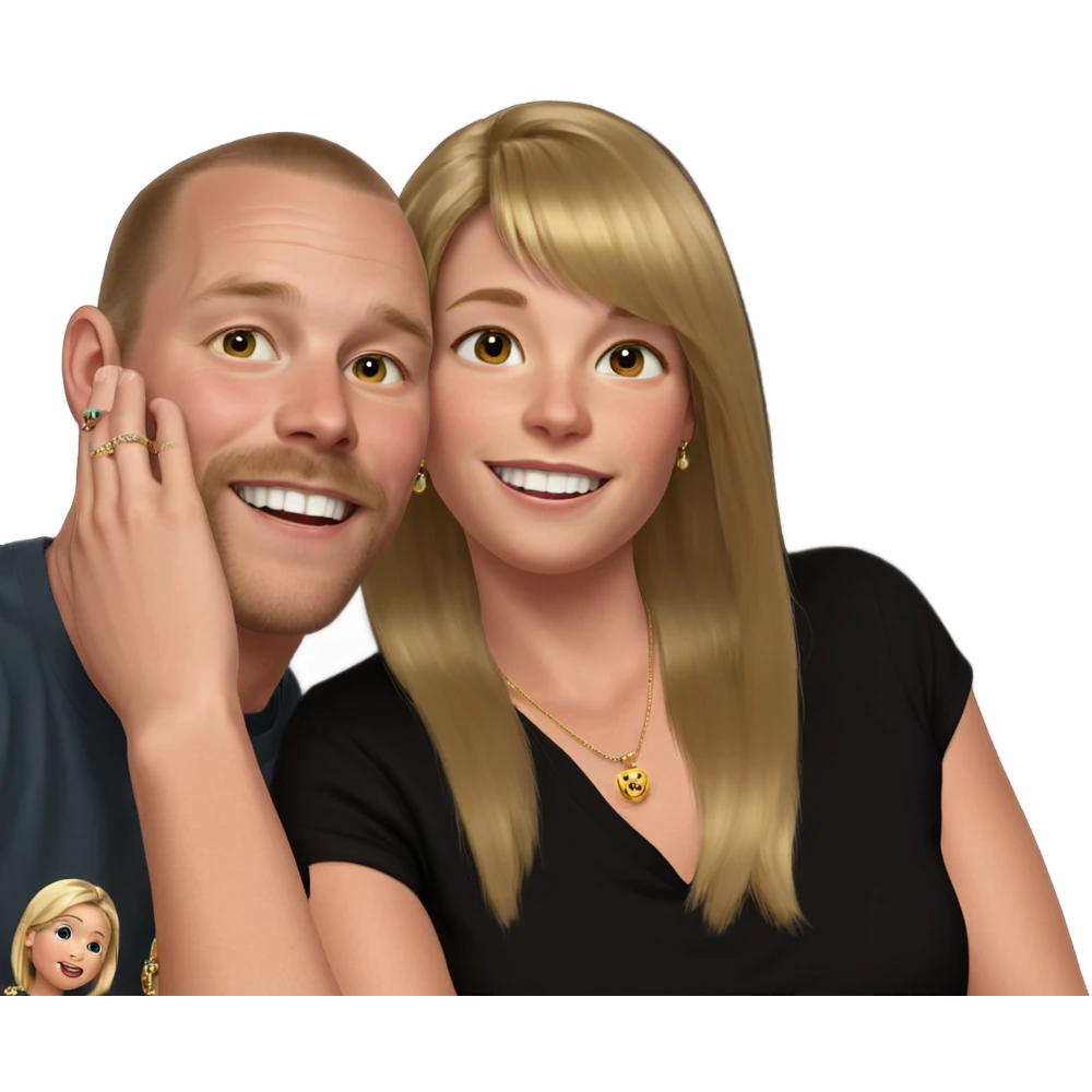 blonde hair and boys with jewelry emoji