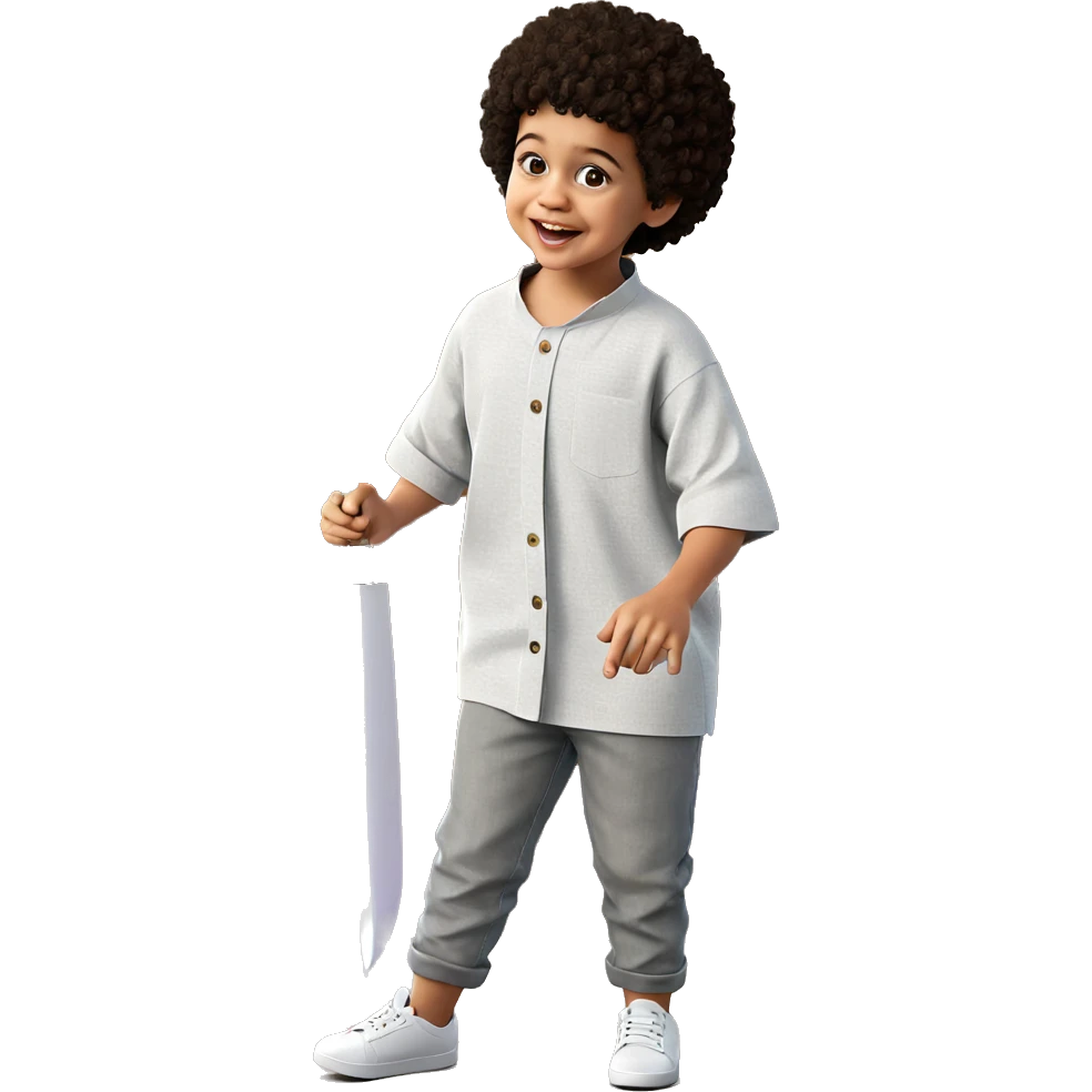 smiling boy with afro hair emoji