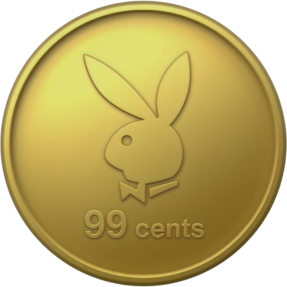 99 cent playboy bunny gold coin shiny emoji