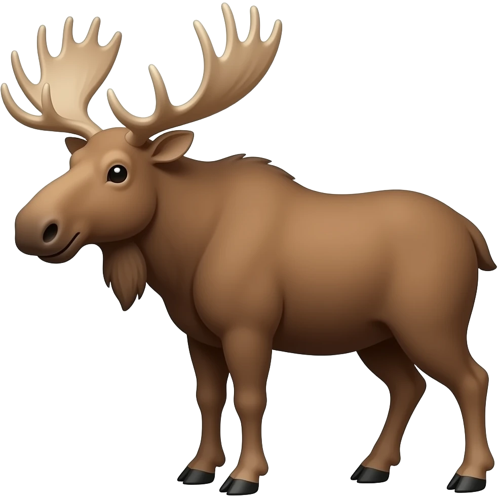 Full body simple unicode looking moose emoji