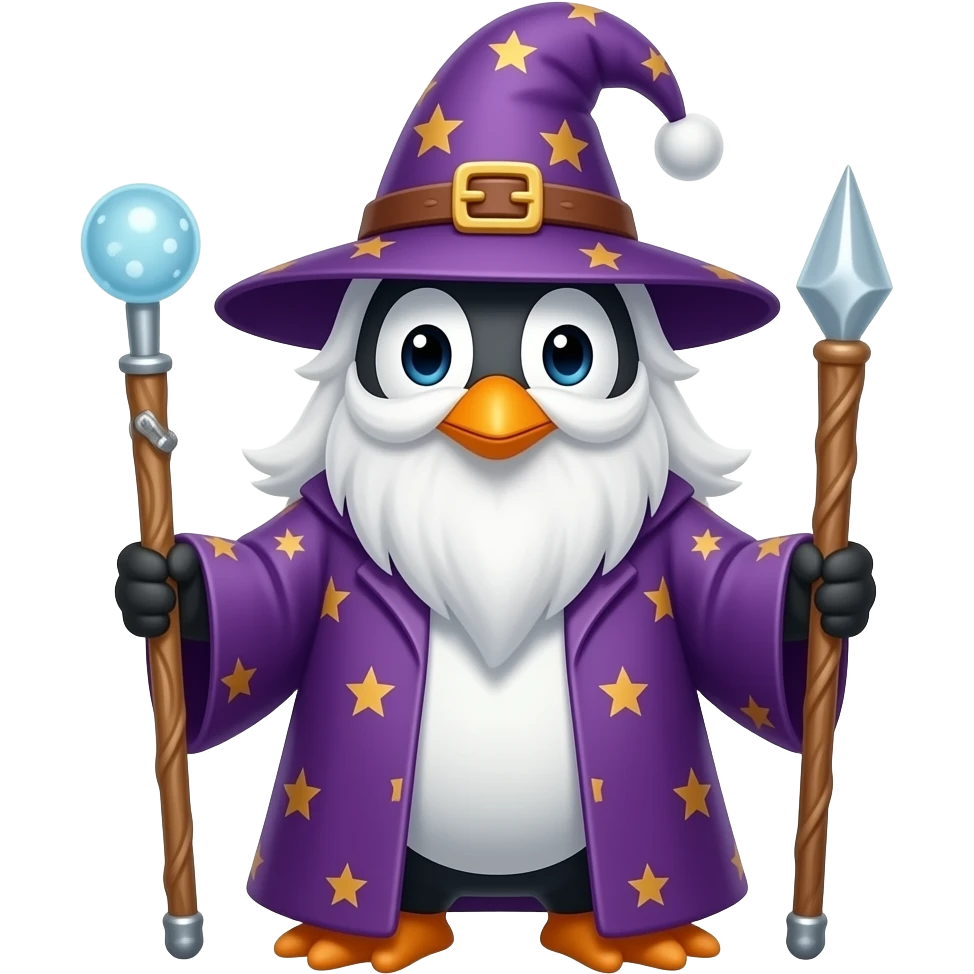 Penguin Wizard emoji