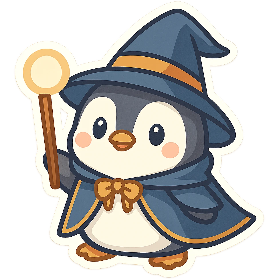 Penguin Wizard emoji