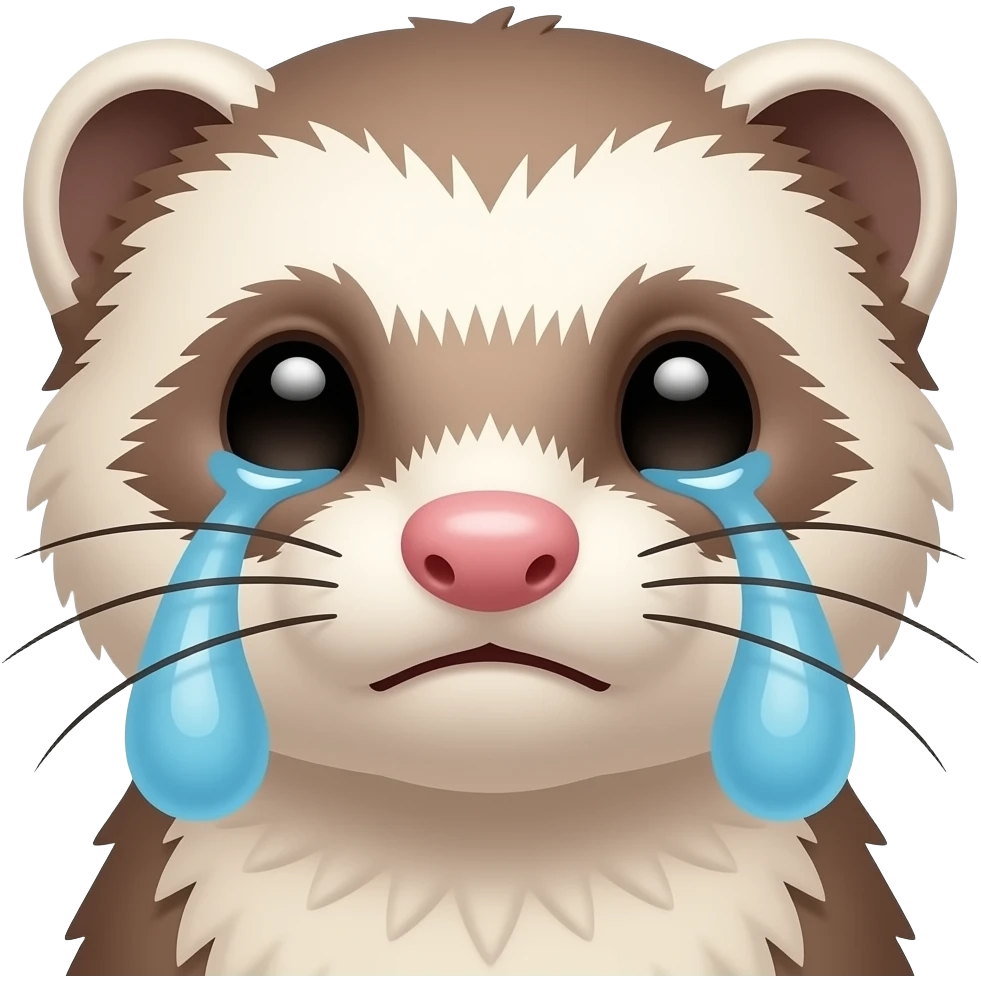 Ferret crying emoji