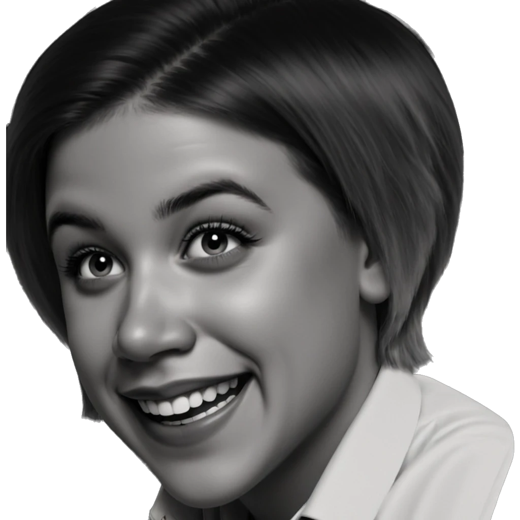 smiling boy in monochrome jewelry emoji