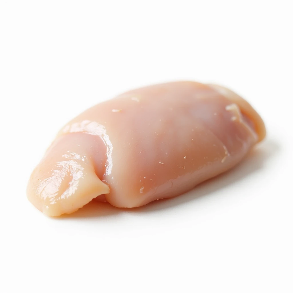 raw chicken breast isolated, no background, realistic style, natural details emoji