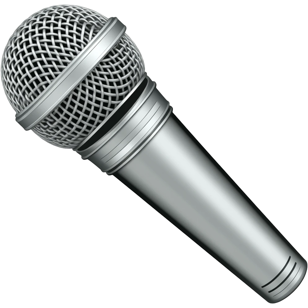 micro con contorno negro, el interior es trasparente, sin soporte, que sea un micro inalambrico emoji