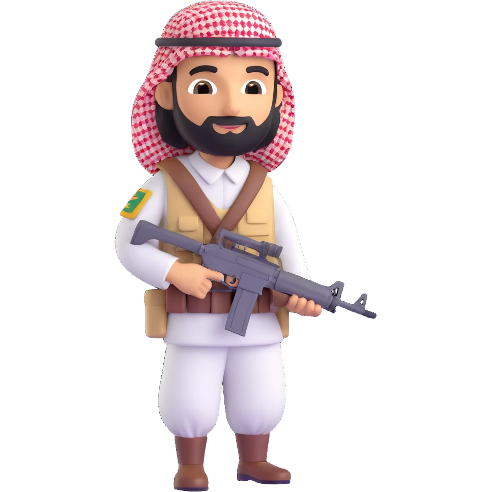 Arab soldier full length emoji